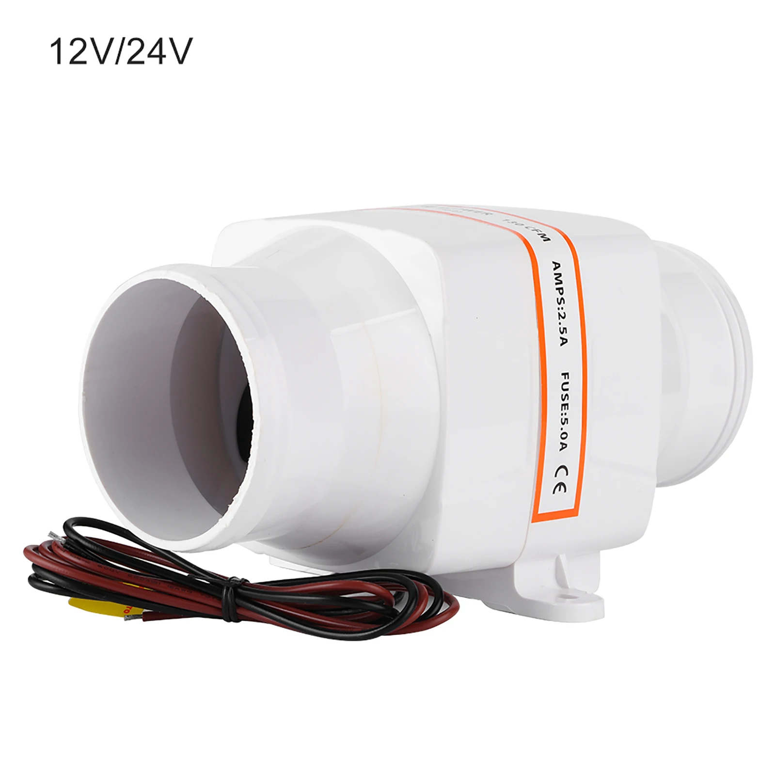 3in Ventilation Fan 3inch InLine Marine Bilge Air Blower Mute Strong Ventilation Fan for Yacht Boat RV Air Blower