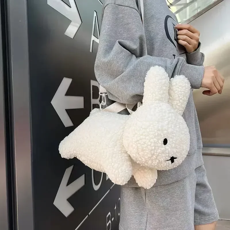 

Cute Rabbit Plush Bag Shoulder Bags Cartoon Bunny Doll Messenger Bag Kawaii Anime Crossbody Bag Casual Fashion Handbag For Girls
