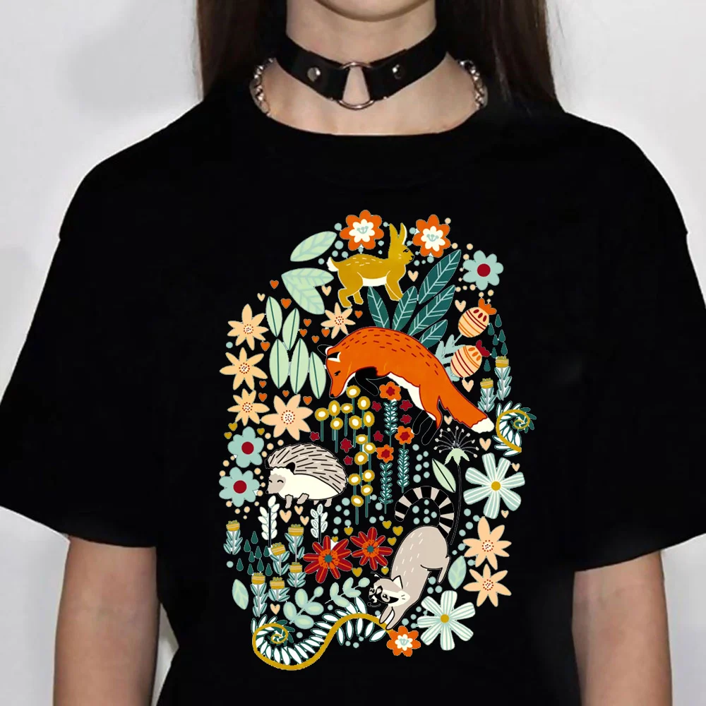 

Hedgehog top women comic designer tshirt girl y2k manga anime clothes