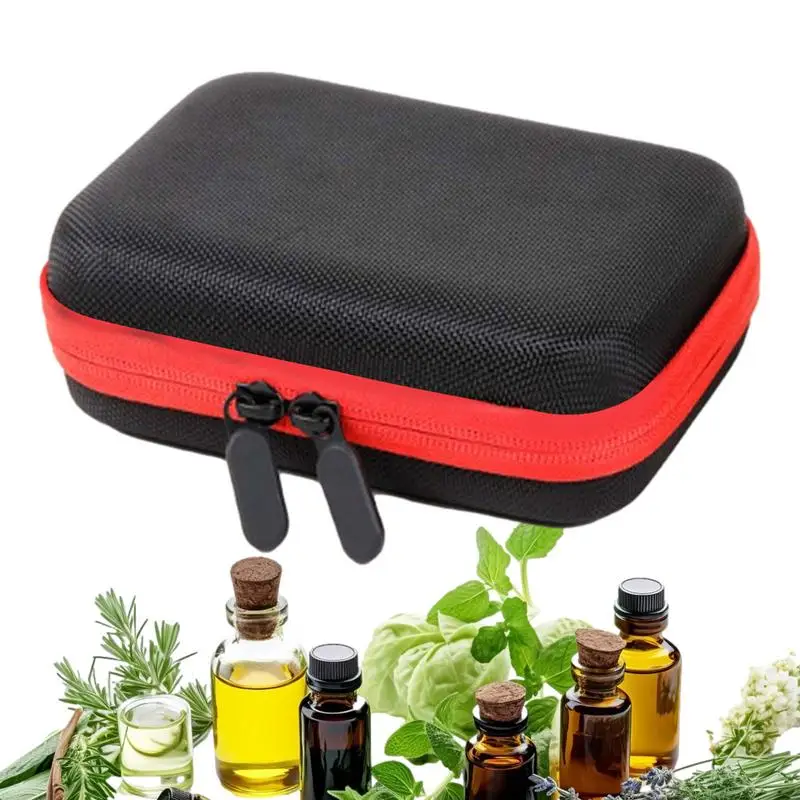 

Дорожный органайзер, дорожная сумка для масла на 12 ячеек, портативная Водонепроницаемая двухслойная сумка на молнии для хранения масел