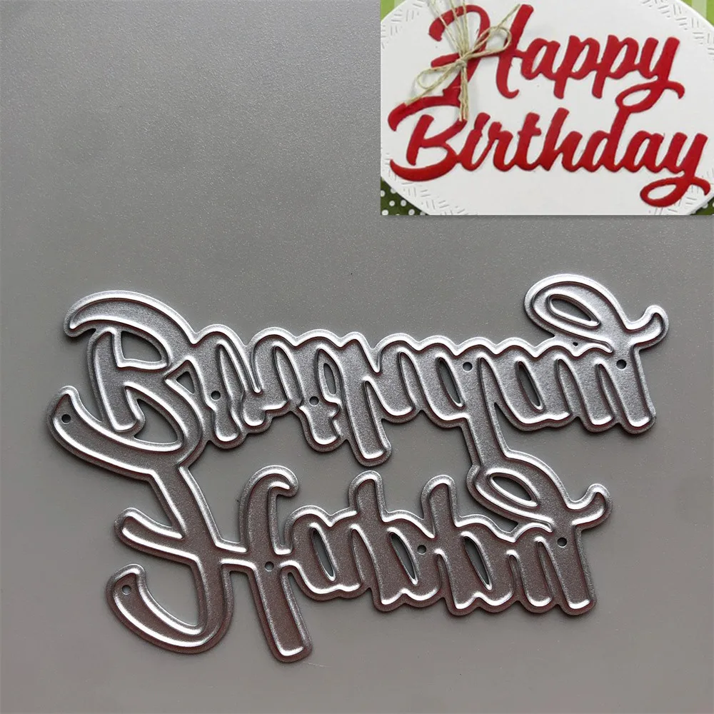 Happy Birthday Dies Metal Die Cutting Happy Birthday Dies