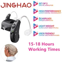 JINGHAO Rechargeable Hearing Aid Sound Device Hearing Amplifier with Charger Dock for Elderly  Left and Right Ear Aids 1