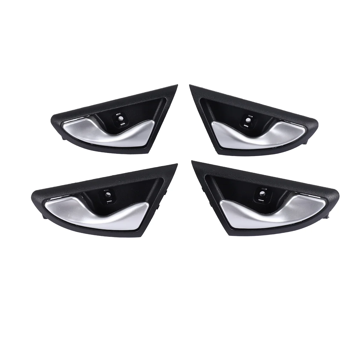 자동차 인테리어 문짝 손잡이, JAC J3 J3S Turin 2009-2015 6105230U8010 6105240U8010 무광 실버 손잡이, 4 개