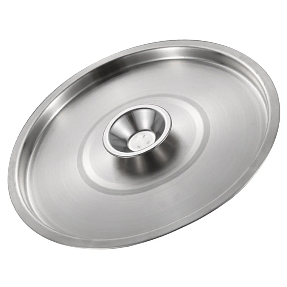 Stainless Steel Pot Lid Bowl Covers Oil Grease Jar Lids Universal for Seasoning Silver