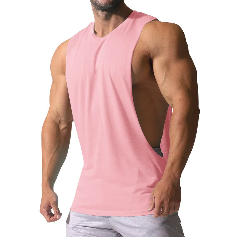 1 Piece Men's Sleeveless Undershirt Foreign Trade Loose Sports and Leisure Trend Solid Color MEN'S Shoulders Summer men undershirt sports sleeveless vest cotton sleeveless t shirt men underwear