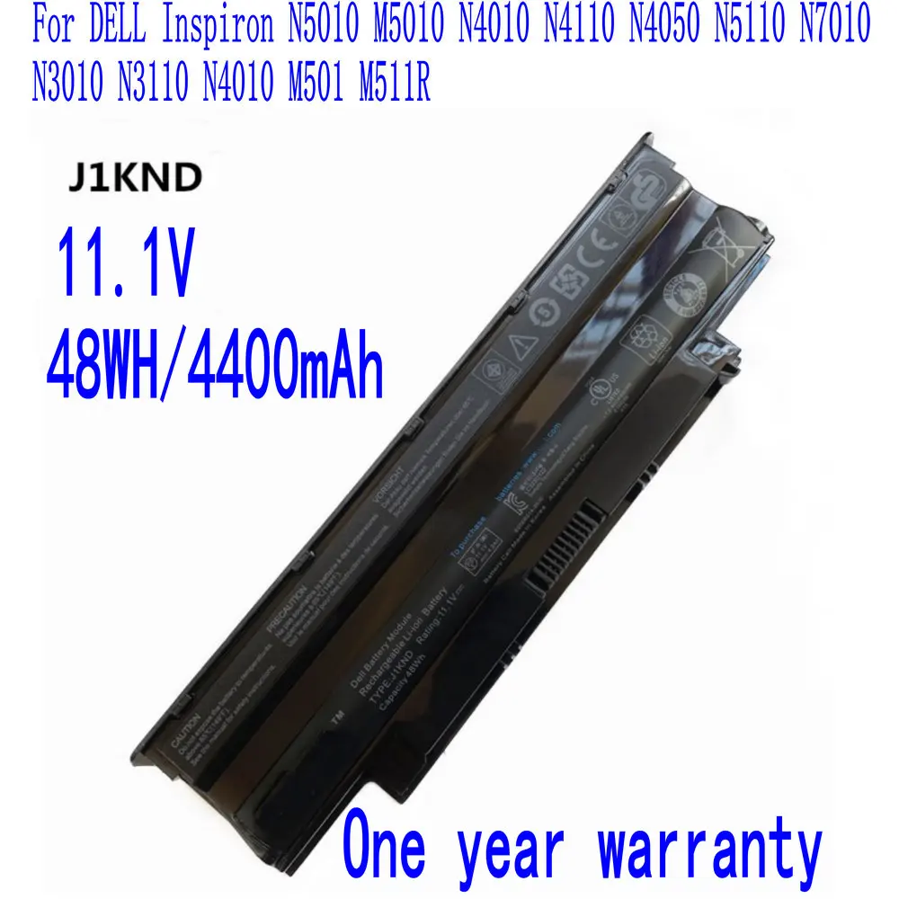 11.1v Brand New 48wh/4400mah J1knd Battery For Dell Inspiron N5010 ...
