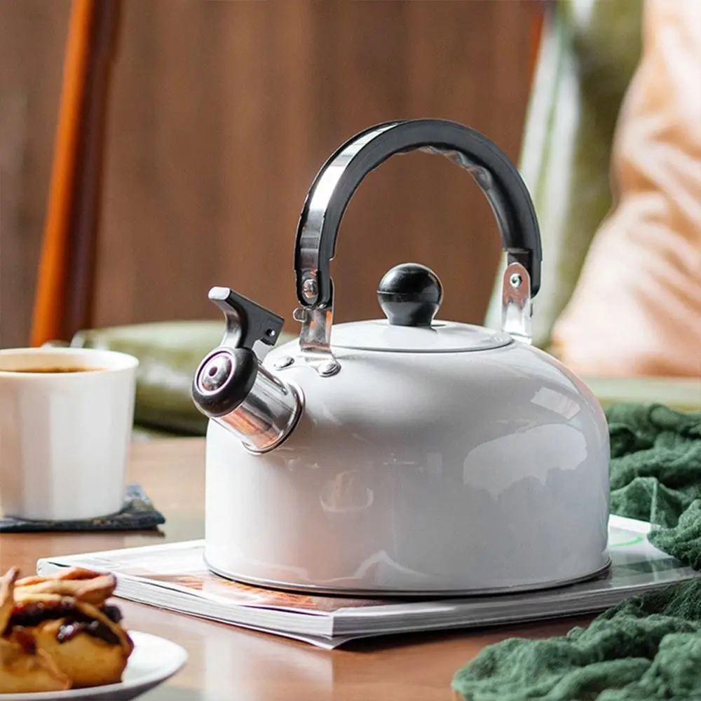 3L Whistle Kettle Electroplated Bronze Handle Whistle Coffee Tea Kettle Universal Gas Induction Cooker Kitchen Water