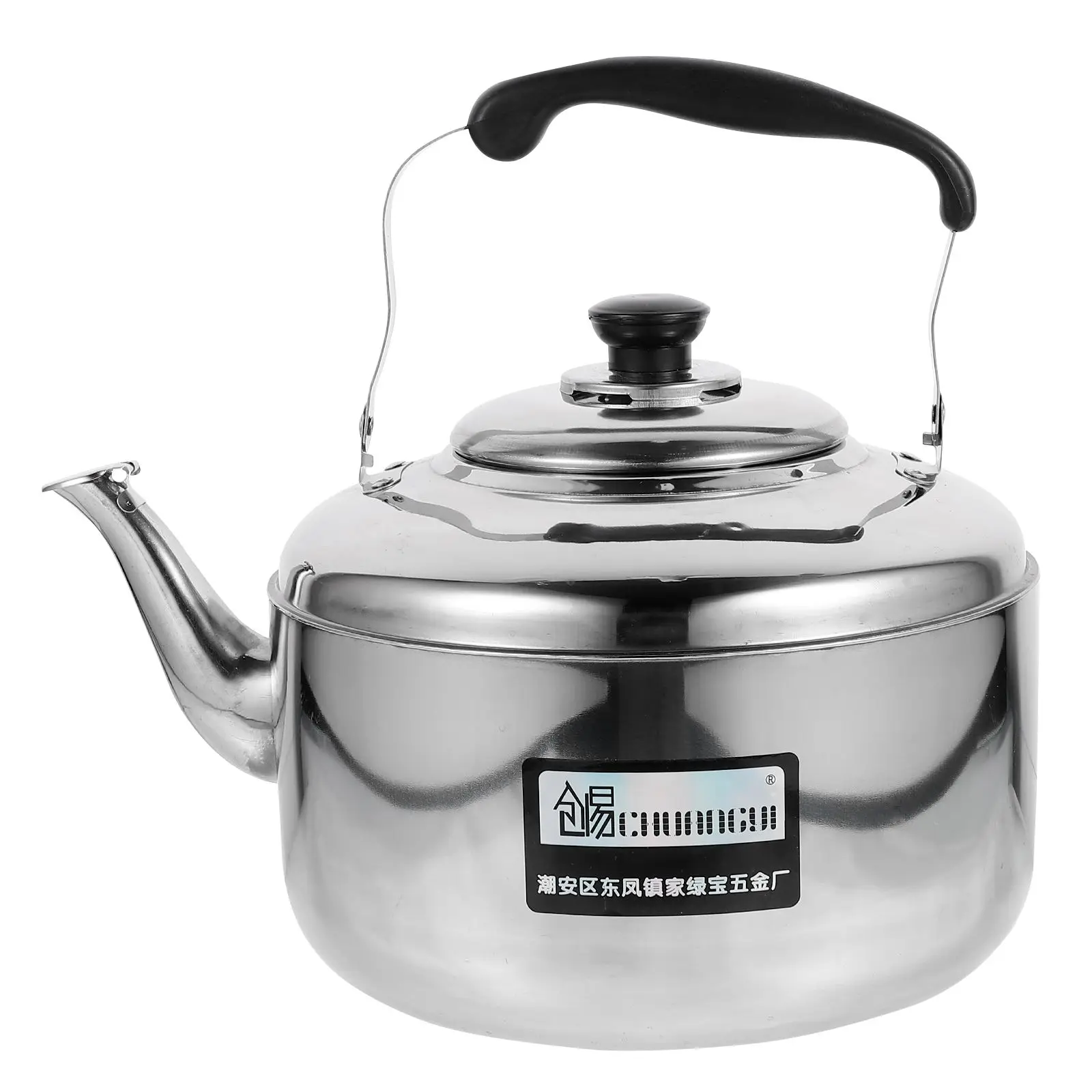 Large Capacity Sounding Kettle Stainless Steel Teakettle Household Heating Water Kettles Whistle Function Anti Scalding Handle