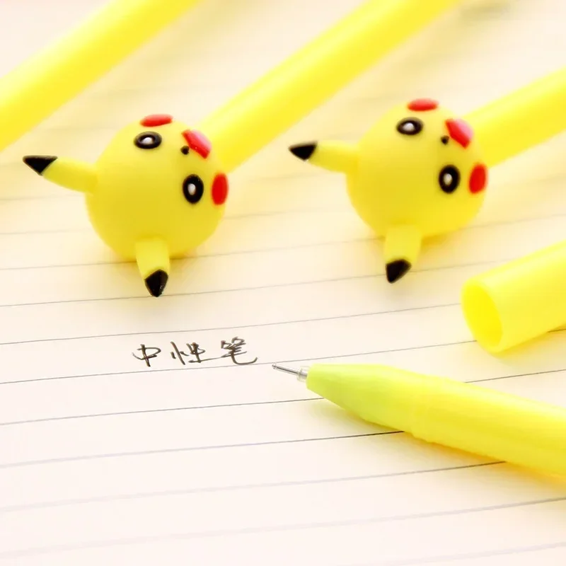 4pcs/lot 0.38mm Cute Yellow Gel Ink Pen Business Gift Stationery School and Office Supplies Birthday Gift Office Accessories 5