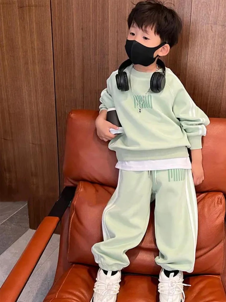 

Boys' Spring And Autumn Clothes Suit Children's Clothes 2023 Style Handsome Sets For Children Children's Clothing Girl Clothes