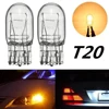 10x T20 7443 Signal Light W21/5W 3800K Halogen Bulb Clear Orange Daytime Running Lights Turn Stop Brake Tail Bulb DRL Bulbs 2