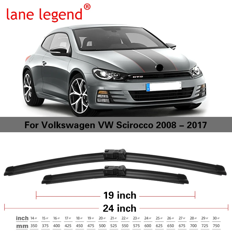Complete Set Windshield Wiper Front Rear For VW Scirocco III [19 / 24