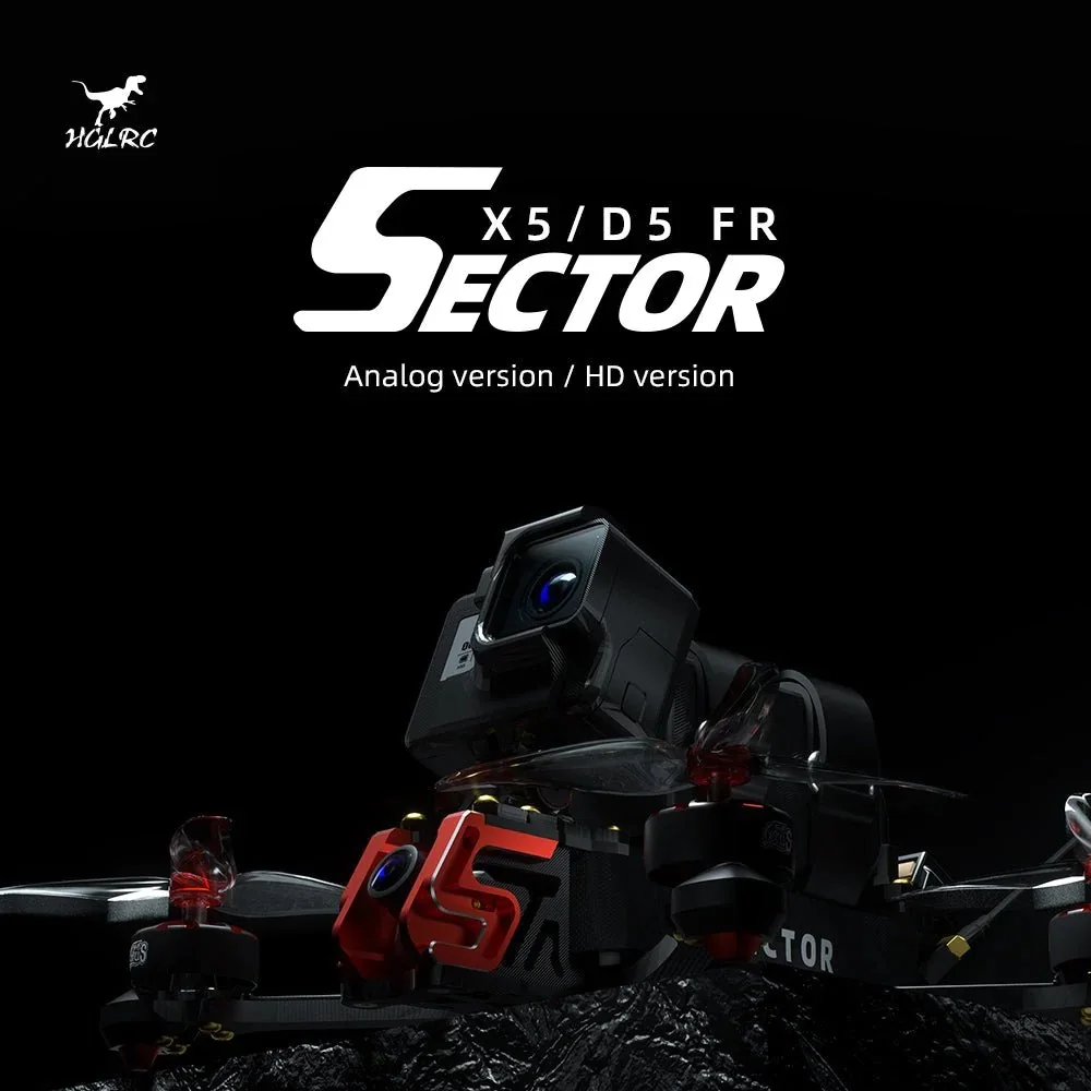 HGLRC-dron de carreras Sector D5 FPV versión HD O3 2306,5 6S DJI O3 AIR UNIT F722 con GPS para RC FPV Quadcopter Freestyle Drone