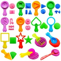 Various Plastic Dough Tools Plasticine Accessories Toys for Kids Animal Molds Rolling Pins Cutting Playdough Molds Puzzle Toys 2