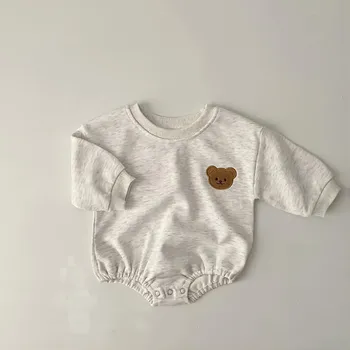 Baby Boys Girls Bodysuit Spring Autumn Newborn Clothes Little Bear Logo Cotton Long Sleeves Newborn Clothes for New Born Baby