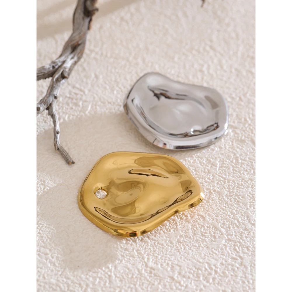 Yhpup Stainless Steel Brooches Unisex PVD Plated Gold Silver Accessories