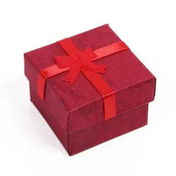 12 - Pack Multi - Color Jewelry Gift Boxes - Elegant Paper Packaging (Red)