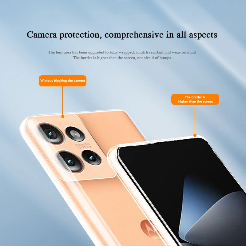 Premium Clear TPU Phone Case - Soft Silicone Back Cover and Protective Coque