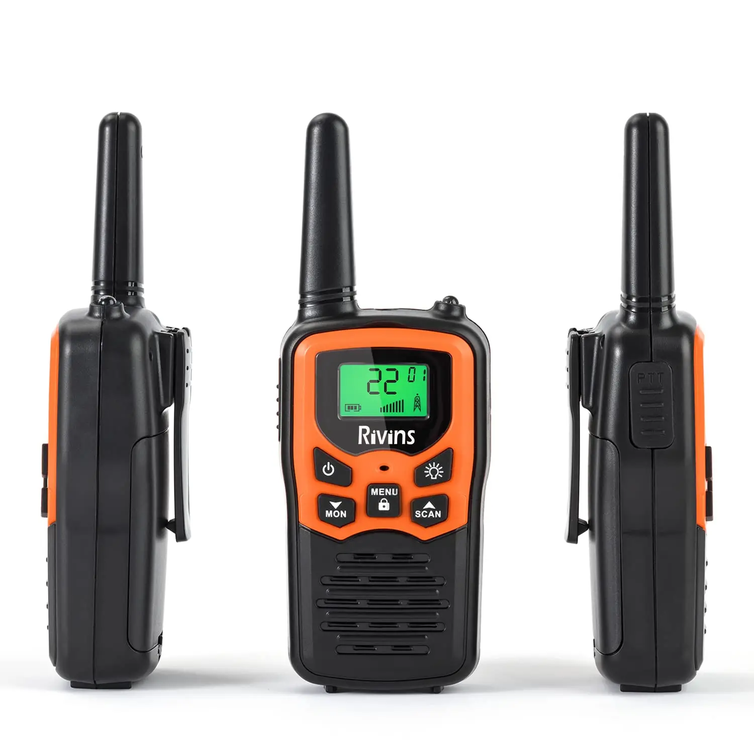  Walkie Talkies, MOICO Long Range Walkie Talkies for Adults with  22 FRS Channels, Family Walkie Talkie with LED Flashlight VOX LCD Display  for Hiking Camping Trip (Orange 6 Pack) : Electronics