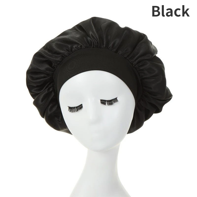 

Newly Women's Satin Solid Sleeping Hat Night Sleep Cap Hair Care Bonnet Nightcap for Women Men Unisex Cap Bonnet Satin Gift