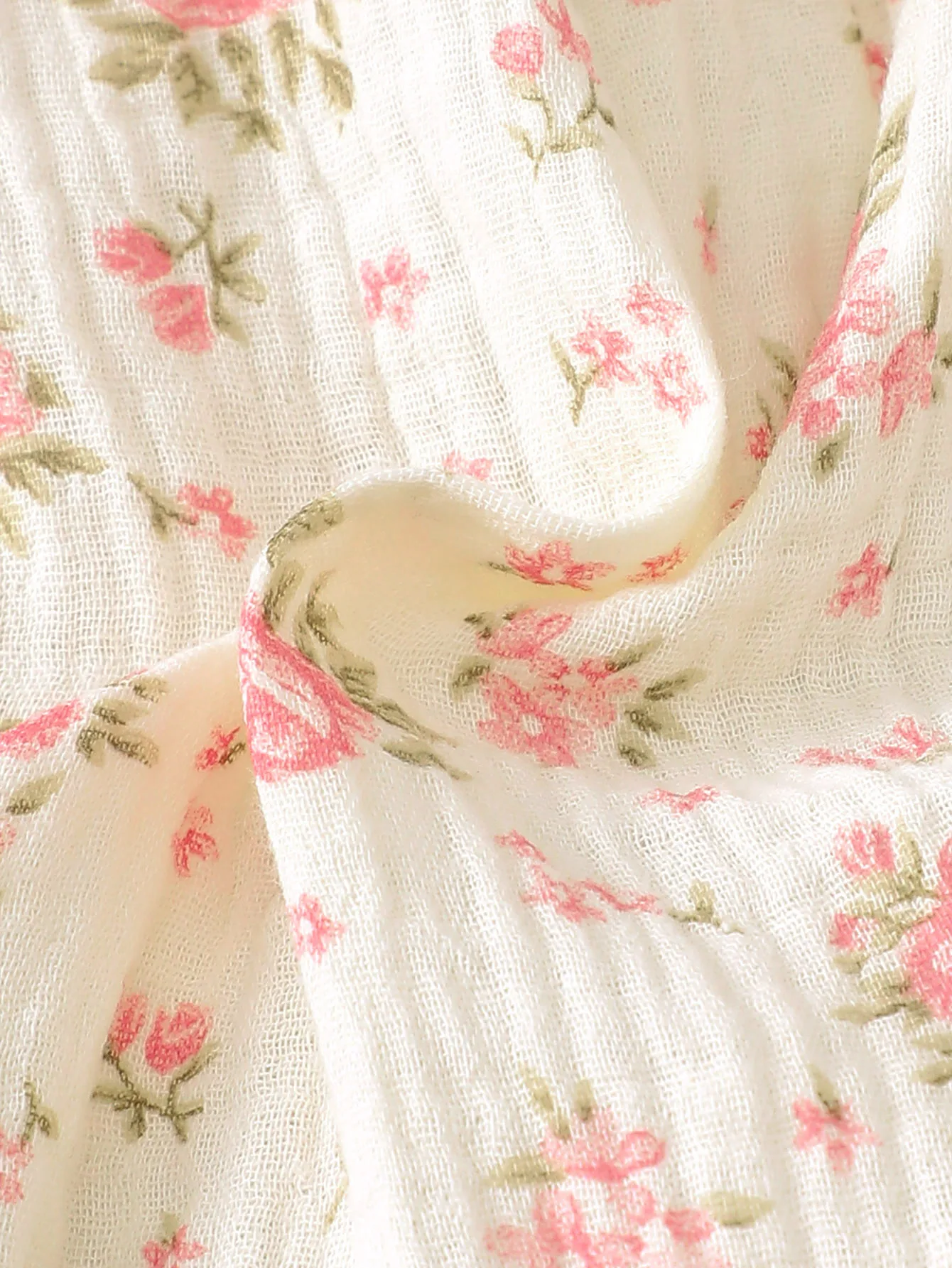 Foreign Style Square Collar Flying Sleeve Cute Sweet Baby Girl Child Onesie Summer Flower Print Breasted Ha Dress Bow Headband 6