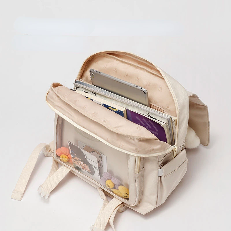 Women Japanese Ita Bag Transparent Pocket Ladies Backpack College Style Student School Bag Itabag Travel Backpack 2