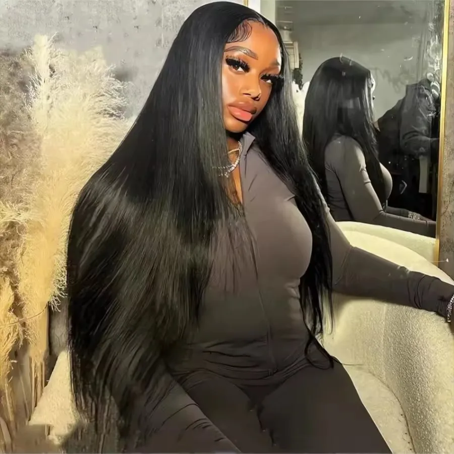 Straight 13x4 Lace Front Wigs Human Hair Wig 200% Density 30 40 Inch 13x6 HD Transparent Lace Frontal Human Hair Wigs For Women 1