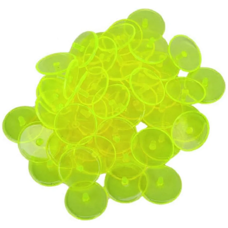 200pcs 24mm Golf Markers Golf Tee Markers Plastic Ball Spot Tool Yellow Spot Marker Marker Position