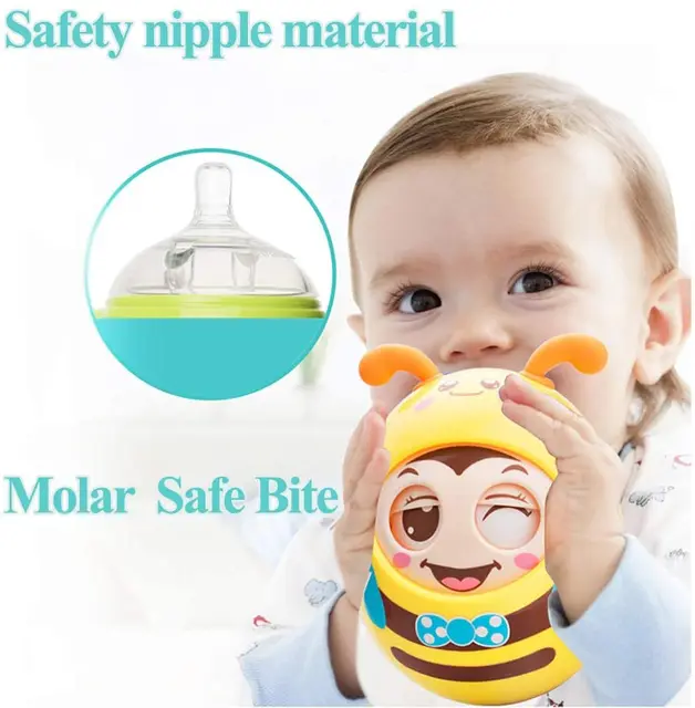 Roly Poly Toy Baby Infants Toddlers  Newborn Tumbler Egg Toys Blink Teether Toys for Toddlers w/ Belling Color Randomly 3