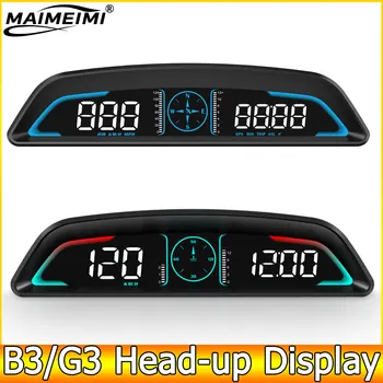 AD Car B3 OBD/G3 GPS Head Up Display velocímetro Digital pantalla HUD multifuncional con función de alarma accesorios para automóviles 1