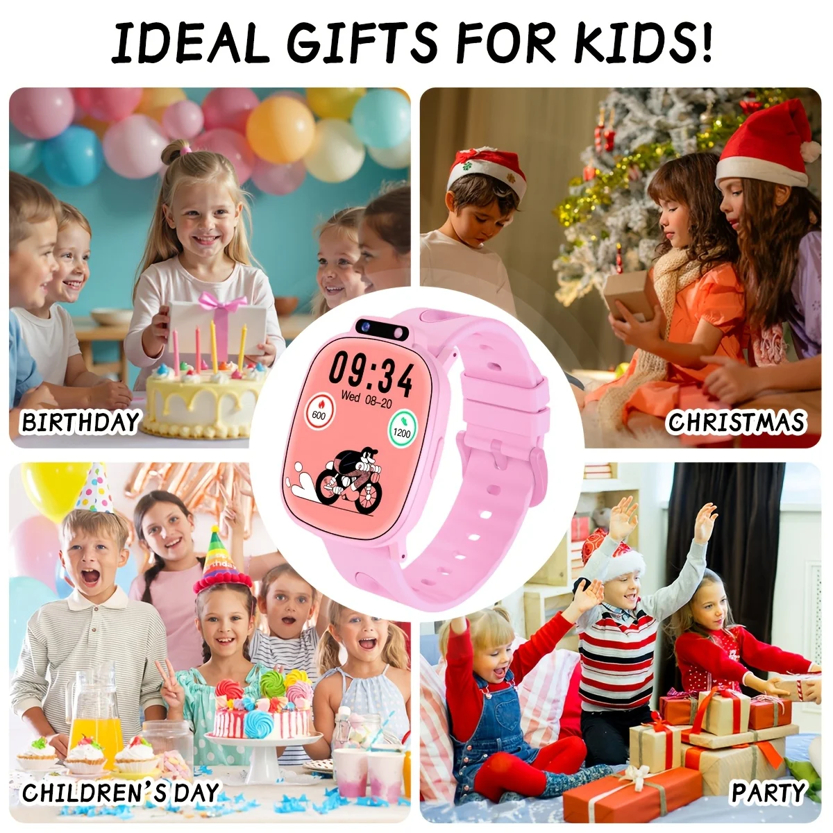2026 New LAXASFIT Kids Camera Smartwatch 18 Games Large Battery LED Flashlight Sleep Monitor Alarm Clock Gift For Boys Girls 5