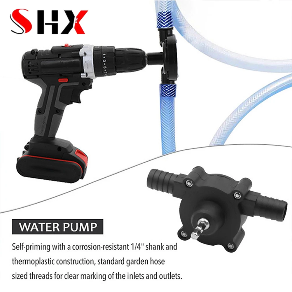 Portable Electric Drill Pump Diesel Oil Fluid Water Pump Mini Self-priming Liquid Transfer Pumps Outdoor Home Garden Tools liquid transfer pump