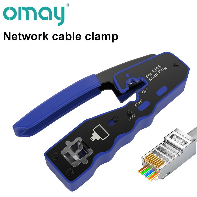 RJ45 UTP Crimper Network Tools Ethernet Cable Stripper Through-hole Connector CAT5/6/7/8 Pliers Pressing Wire Clamp Tongs Clip imbaprice network cable tester