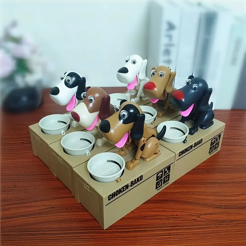 Cartoon Robotic Dog Steal Coin Bank, Money Saving Box, Plastic Automated Money Boxes, Electronic Piggy Banks, Kids Gift 4