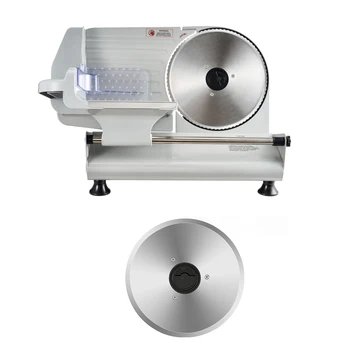 SucceBuy Meat Slicer 150/180/200W Electric Deli Slicer Machine with Blade 0-0.6 inch Adjustable Thickness for Meat Baguett Steak 1