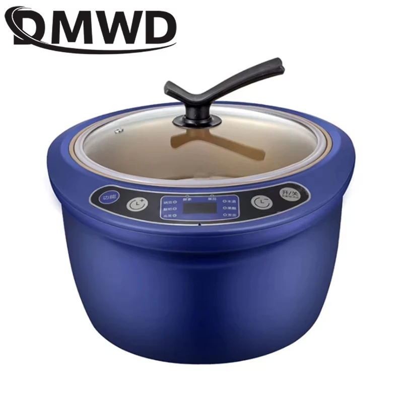 DMWD Automatic Black Garlic Fermenter 6L Home DIY Multifunctional Zymolysis Yogurt Maker Natto Rice Wine Machine Garlics Maker