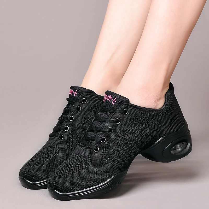 New Soft Outsole Breath Dance Shoes Women Sports Feature Dance Sneakers Jazz Hip Hop Shoes Woman Dancing Shoes Feminino Zapatos 2