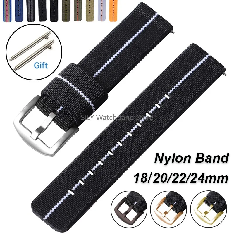 Versatile Nylon Sport Strap – Military-Grade Woven Elastic Bracelet with Quick Release