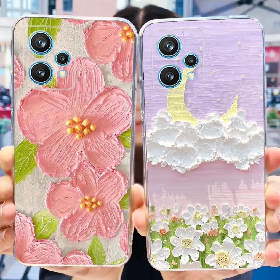 Transparent Flower Silicone Soft Case - Enhanced Protection for Realme 9 Pro & Pro Plus