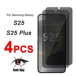 Enhanced Privacy Screen Protector for Smartphones - Anti - Spy Tempered Glass Film (For S25 Plus)