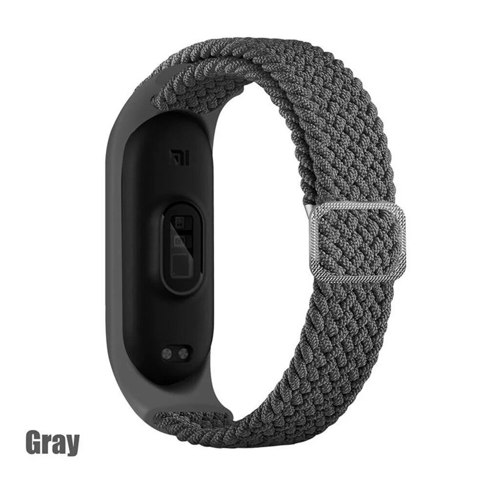 Elastic Adjustable Nylon Braided Wristband Strap - Universal Fit