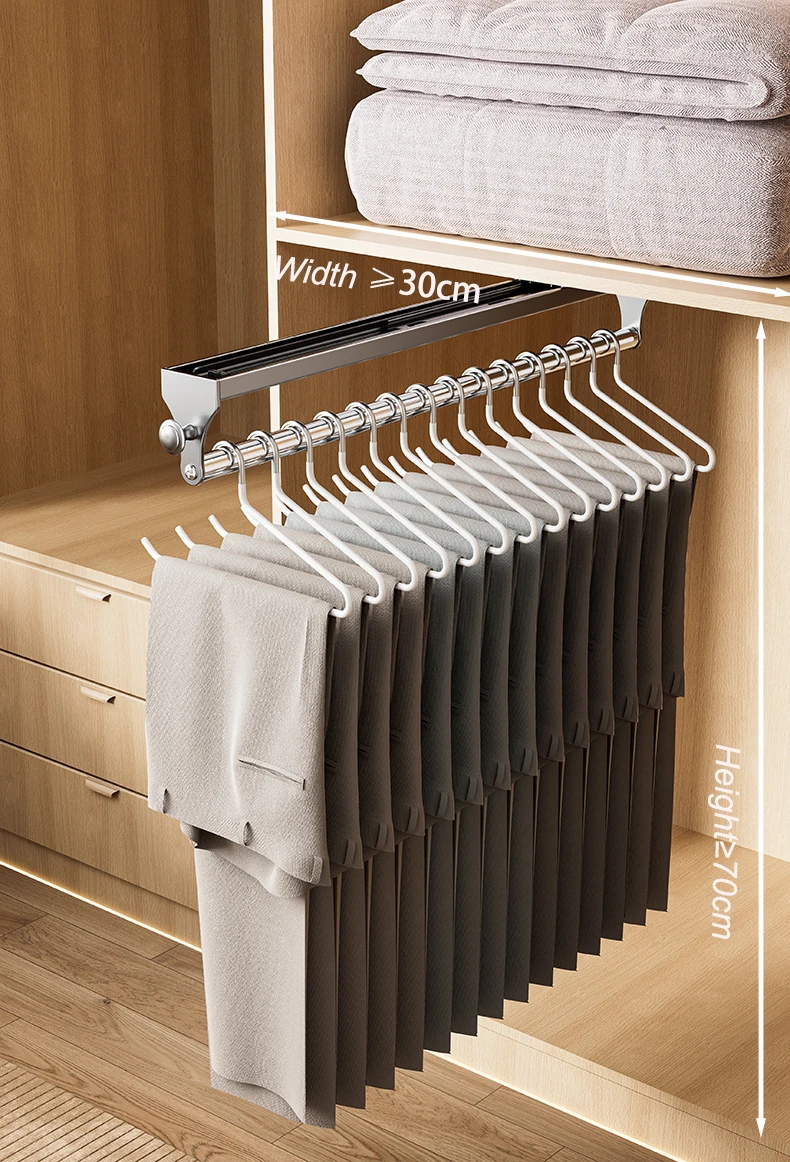Wardrobe Organizer Pull Out Rail