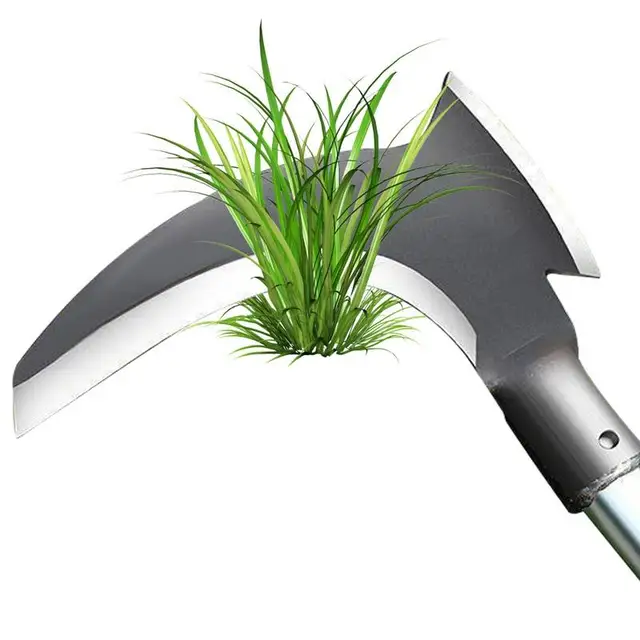 Magas Mangán Acél Dupla Fej Sarlós Kézi Fűvágó Kerti Fű Sarlógörgő Vágószerszámkészletek