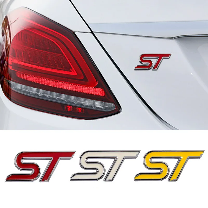 포드 포커스 몬데오 피에스타 엣지 에스코트 MK2 MK3 MK4 MK5 MK7 용 3D 메탈 ST 프론트 그릴 엠블럼 배지, 자동차 리어 트렁크 자동차 스티커