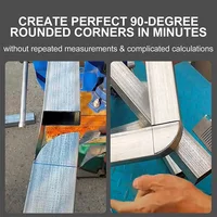 Angle Measurement Tool Multifunctional Square Tube Rounded Corner Ruler Drawing Tool Drawing Ruler Precision Arc Marking ﻿ 2