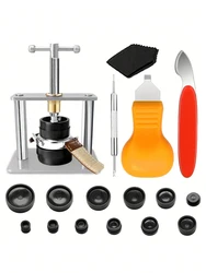 Enhanced 17 - Piece Precision Watch Repair and Battery Replacement Kit with Dual Prying Bars (17Pcs)