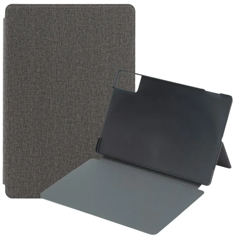 Slim Folding Stand Cover for 14 Tablet with Flip Book Design and Hard Back