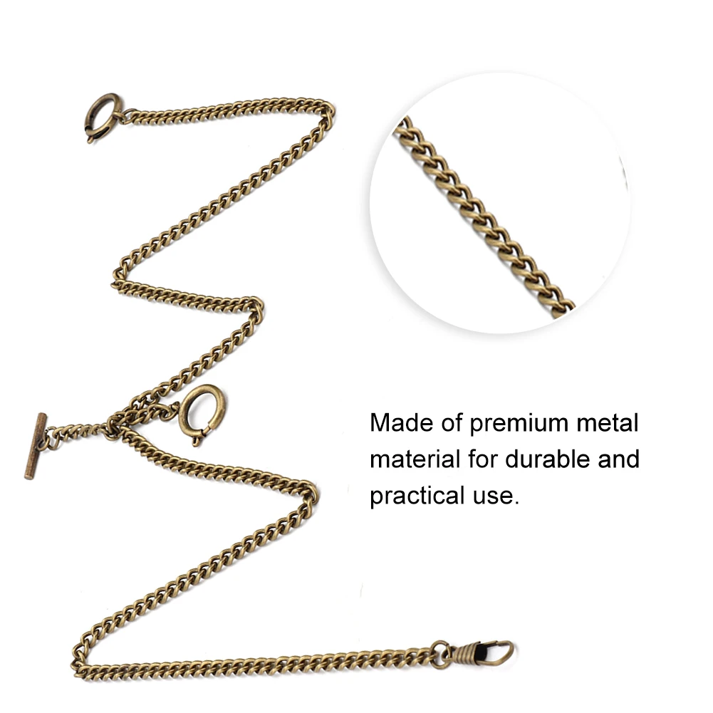 Pocket watch chain 44cm Metal Pocket Watch Chain 44cm Retro Vintage Metal Pocket Watch Chain Link Classic Antique Gift Vintage