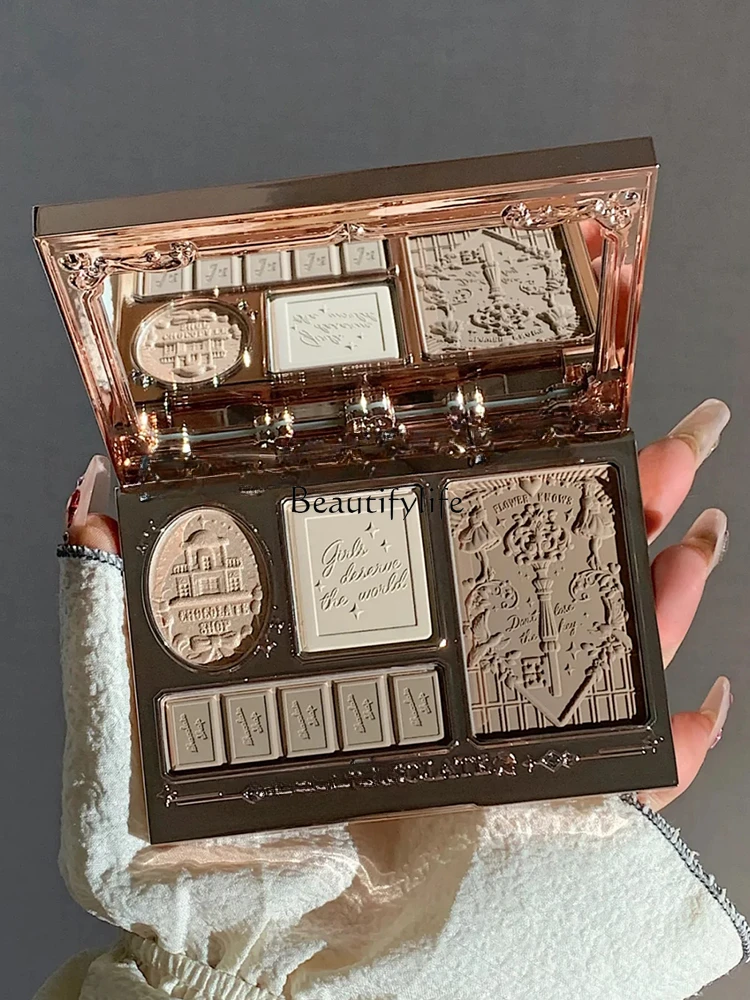 

Flower Know Chocolate Relief Highlight Repair Makeup Palette Nose Shadow Shadow Side Shadow Hairline Powder