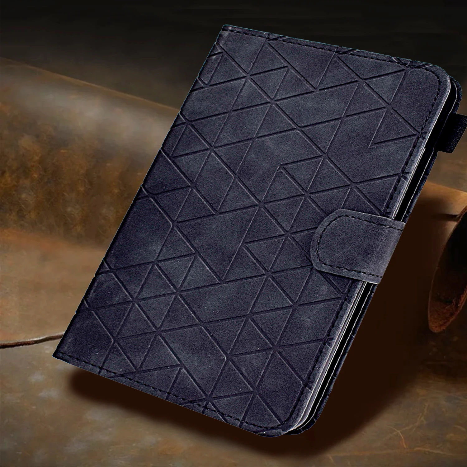 Elegant Rhombus Texture Leather Tablet Case